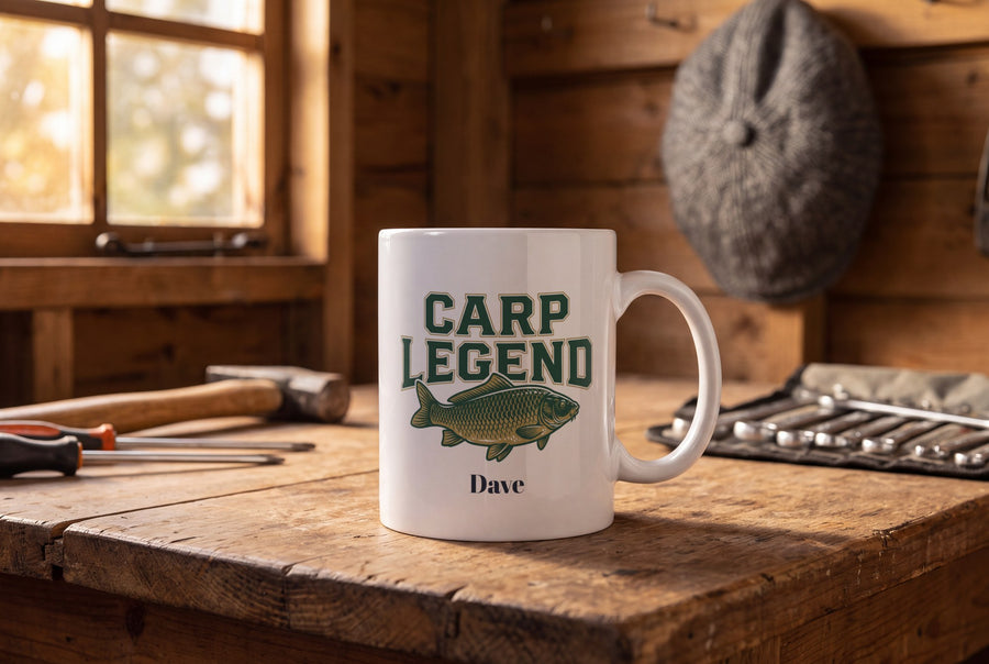 Lifestyle: Personalised Carp Legend Fishing Mug