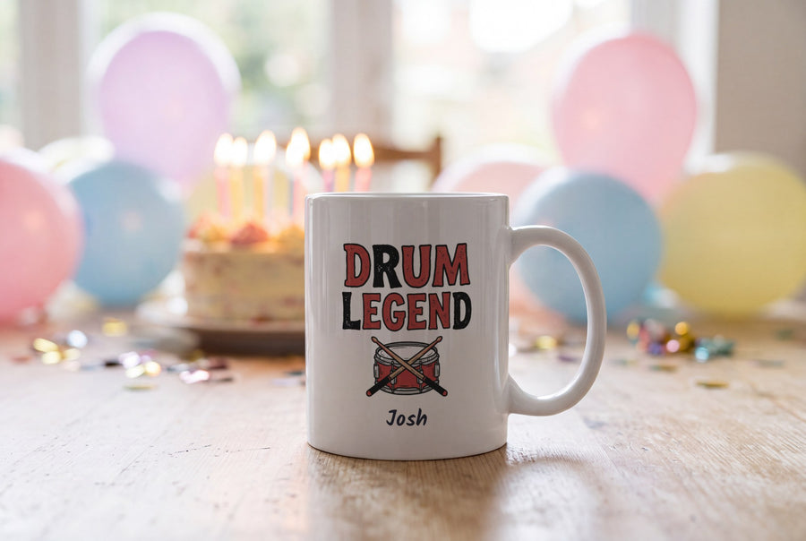 Lifestyle: Personalised Drum Legend Mug