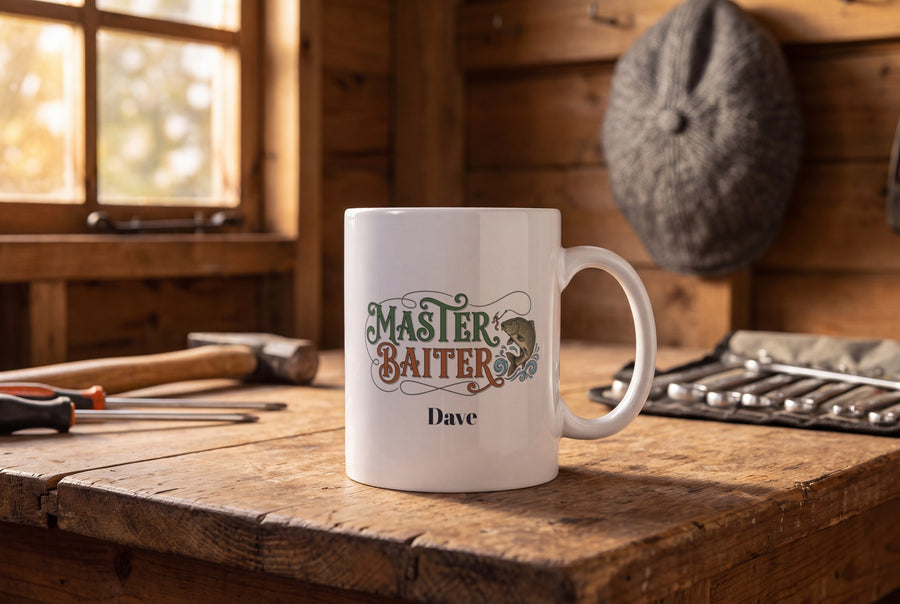 Lifestyle: Personalised Master Baiter Fishing Mug