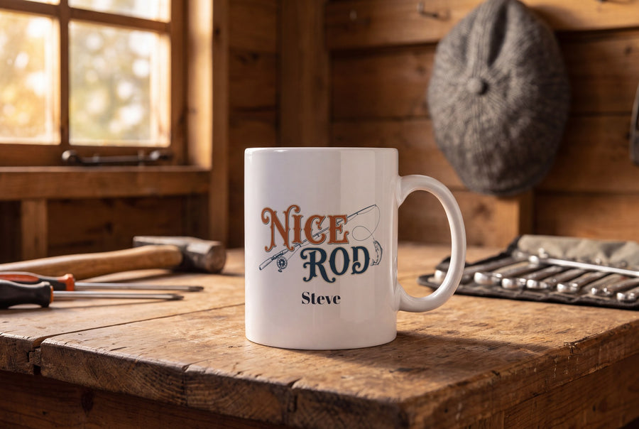 Lifestyle: Personalised Nice Rod Fishing Mug
