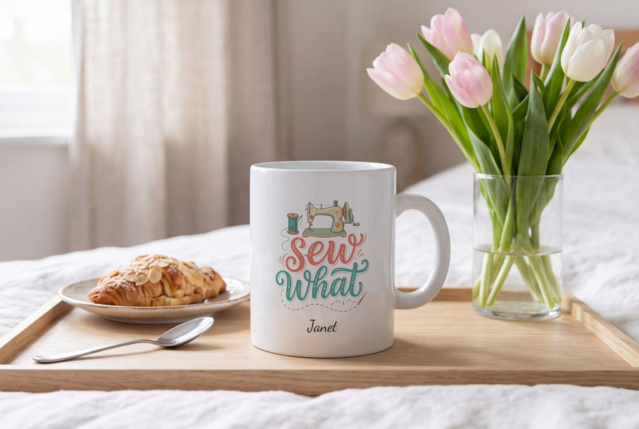 Lifestyle: Personalised Sew What Sewing Mug