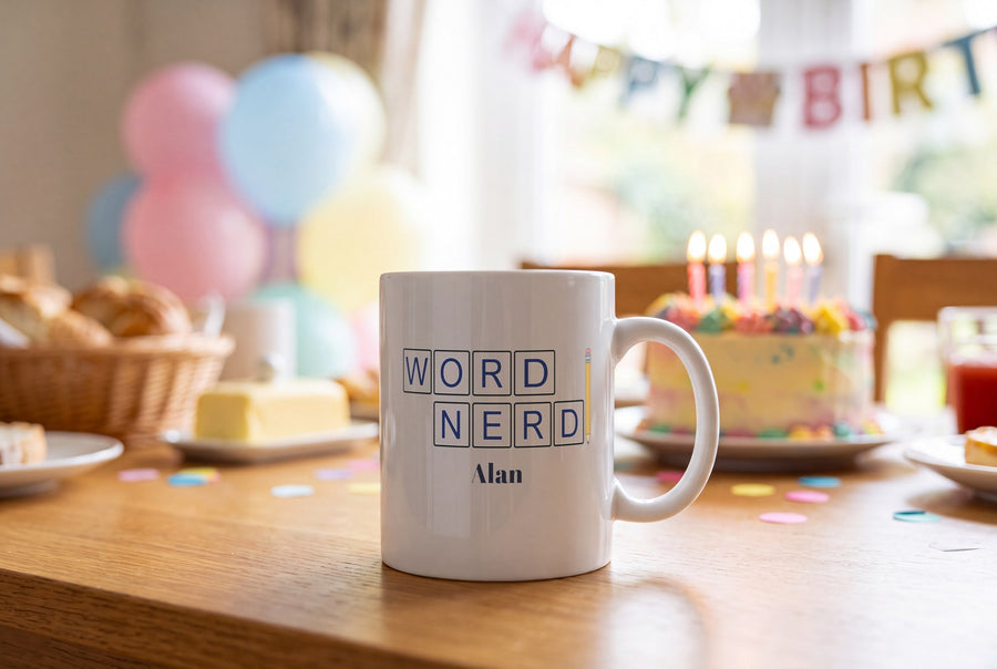 Lifestyle: Personalised Word Nerd Crossword Mug