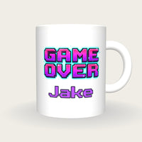 Personalised Game Over Gamer Mug, front