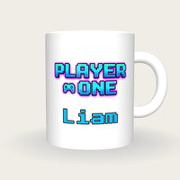 Personalised Player One Gamer Mug, front