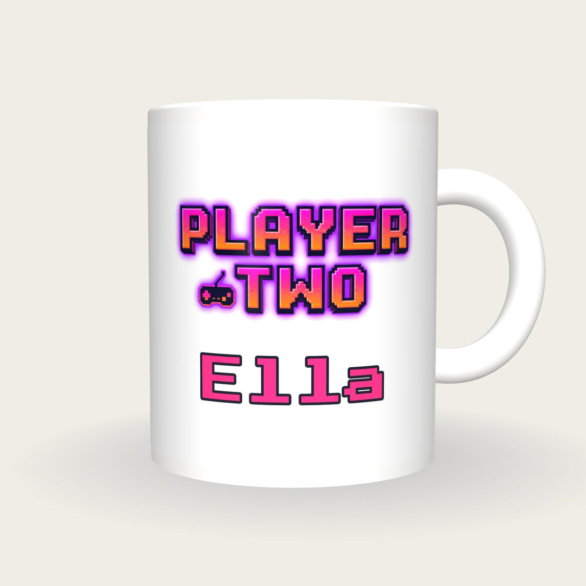 Personalised Player Two Gamer Mug, front