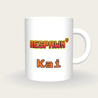 Personalised Respawn Gamer Mug, front