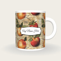 Fruit Name Mug, front with the name label