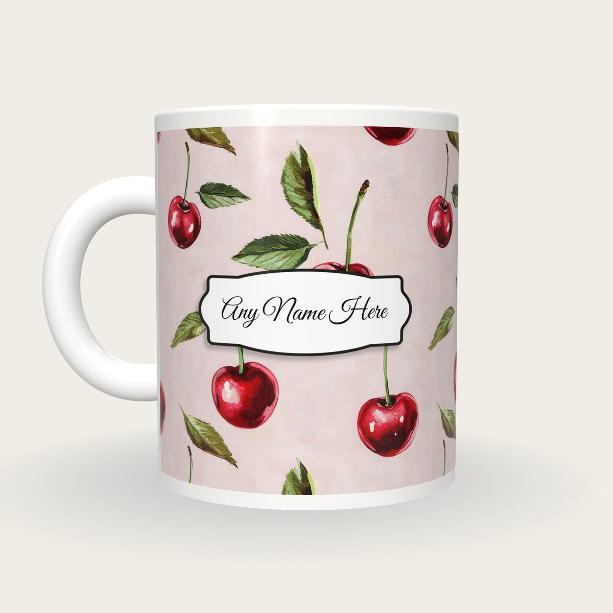 Fruit Name Mug 4, back with the second name label