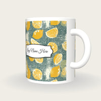 Fruit Name Mug 6, three-quarter view