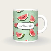 Fruit Name Mug 7, front with the name label