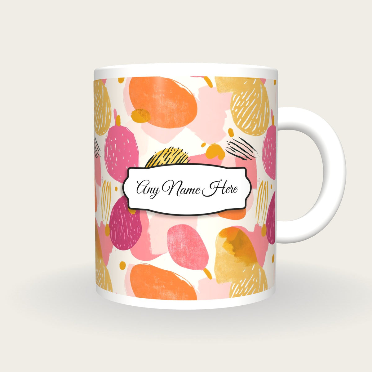 Fruit Name Mug 3, front with the name label