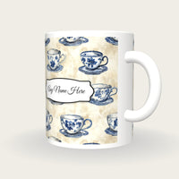 Teacup Name Mug, three-quarter view
