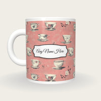 Teacup Name Mug 3, back with the second name label