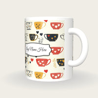 Teacup Name Mug 4, three-quarter view