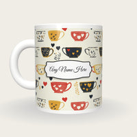 Teacup Name Mug 4, back with the second name label