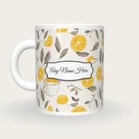 Teacup Name Mug 2, back with the second name label