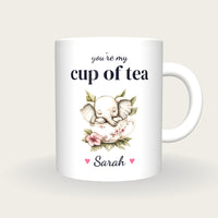 Personalised Elephant Teacup Mug, You're My Cup Of Tea, front