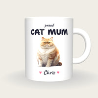 Personalised Grumpy Cat Mug, Cat Mum, front