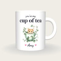 Personalised Mouse Teacup Mug, You're My Cup Of Tea, front