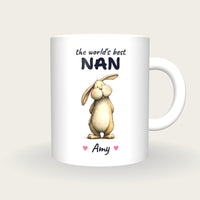 Personalised Rabbit Mug, Best Nan, front