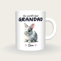 Personalised Bunny Mug, Best Grandad, front