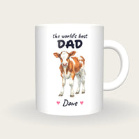 Personalised Calf Mug, Best Dad, front
