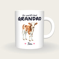 Personalised Calf Mug, Best Grandad, front