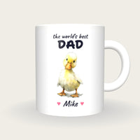 Personalised Duckling Mug, Best Dad, front