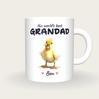 Personalised Duckling Mug, Best Grandad, front