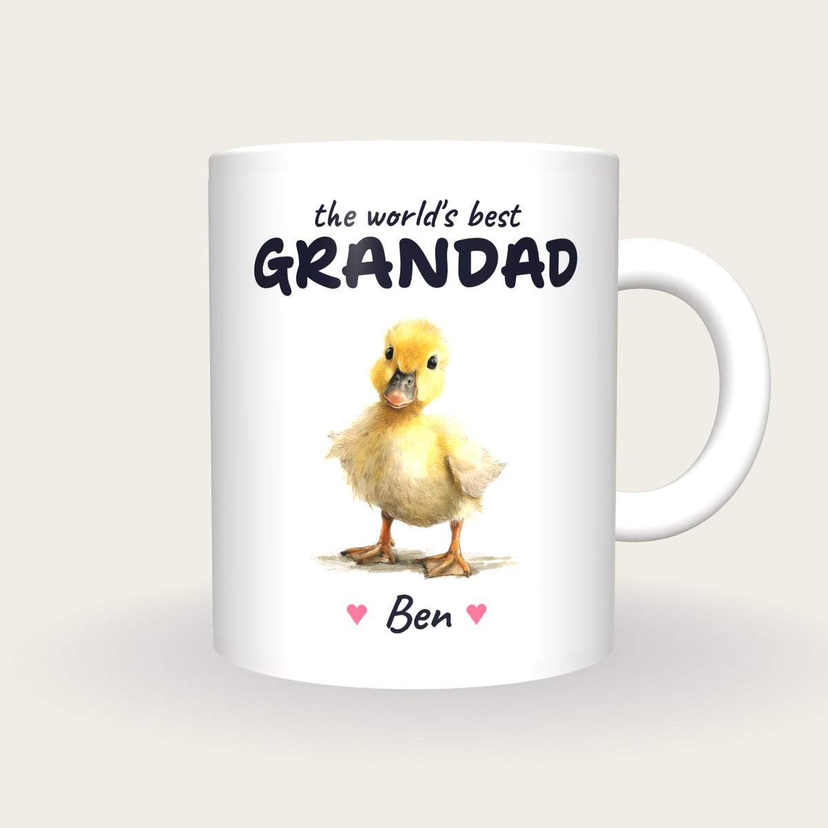 Personalised Duckling Mug, Best Grandad, front