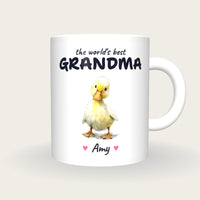 Personalised Duckling Mug, Best Grandma, front