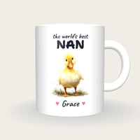 Personalised Duckling Mug, Best Nan, front