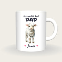 Personalised Lamb Mug, Best Dad, front