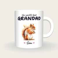Personalised Squirrel Mug, Best Grandad, front