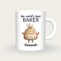 Personalised Baker Mug, World's Best Baker, front