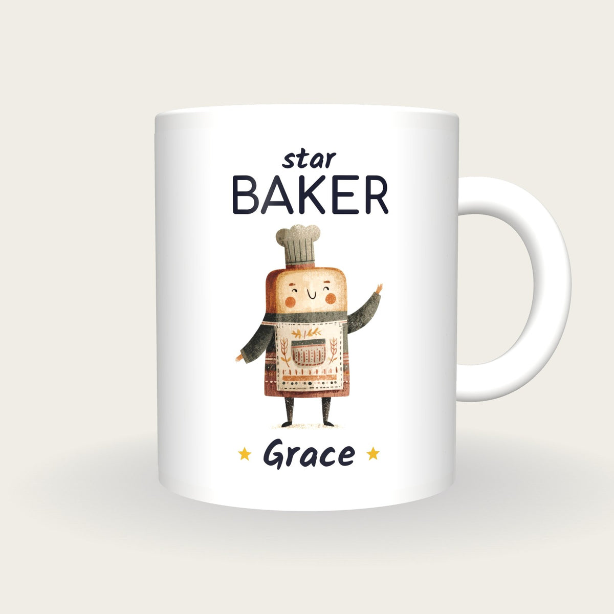 Personalised Baker Mug, Star Baker, front