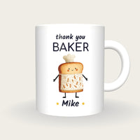 Personalised Baker Mug, Thank You Baker, front