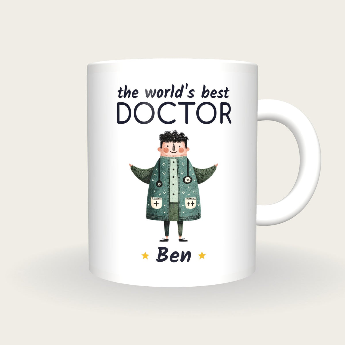 Personalised Doctor Mug, World's Best Doctor, front