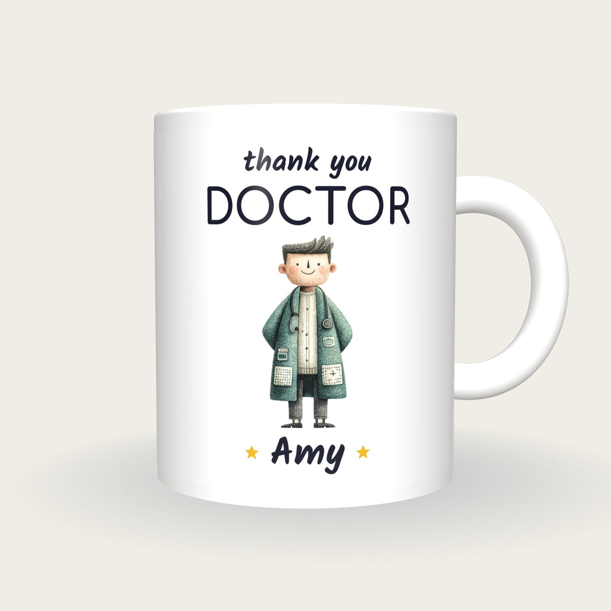 Personalised Doctor Mug, Thank You Doctor, front