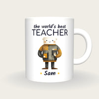 Personalised Teacher Mug, World's Best Teacher, front