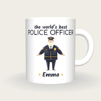 Personalised Police Officer Mug, World's Best Police Officer, front