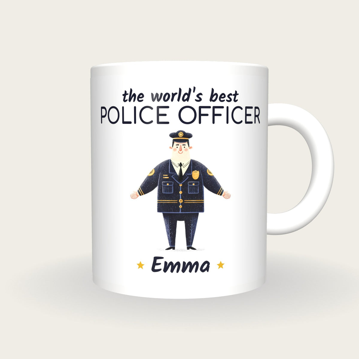 Personalised Police Officer Mug, World's Best Police Officer, front