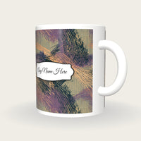 Drypoint Meteor Showers Name Mug 2, three-quarter view