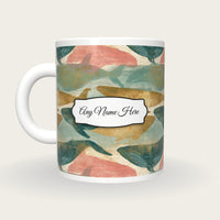 Etching Whale Name Mug, back with the second name label