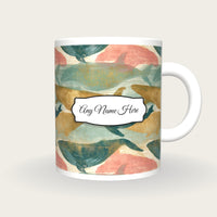 Etching Whale Name Mug, front with the name label