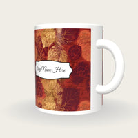 Drypoint Mulberries Name Mug, three-quarter view