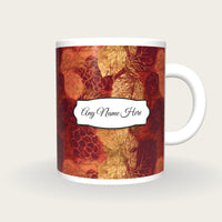 Drypoint Mulberries Name Mug, front with the name label