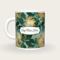 Cyanotype Mango Name Mug, back with the second name label
