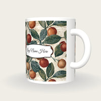 Engraving Cherries Name Mug, three-quarter view