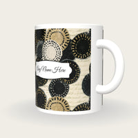 Collage Poker Chips Name Mug, three-quarter view